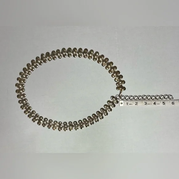 Vintage 70s 80s Gold Tone Chain Belt Lightweight Boho Festival Style 30-36” - Picture 5 of 9